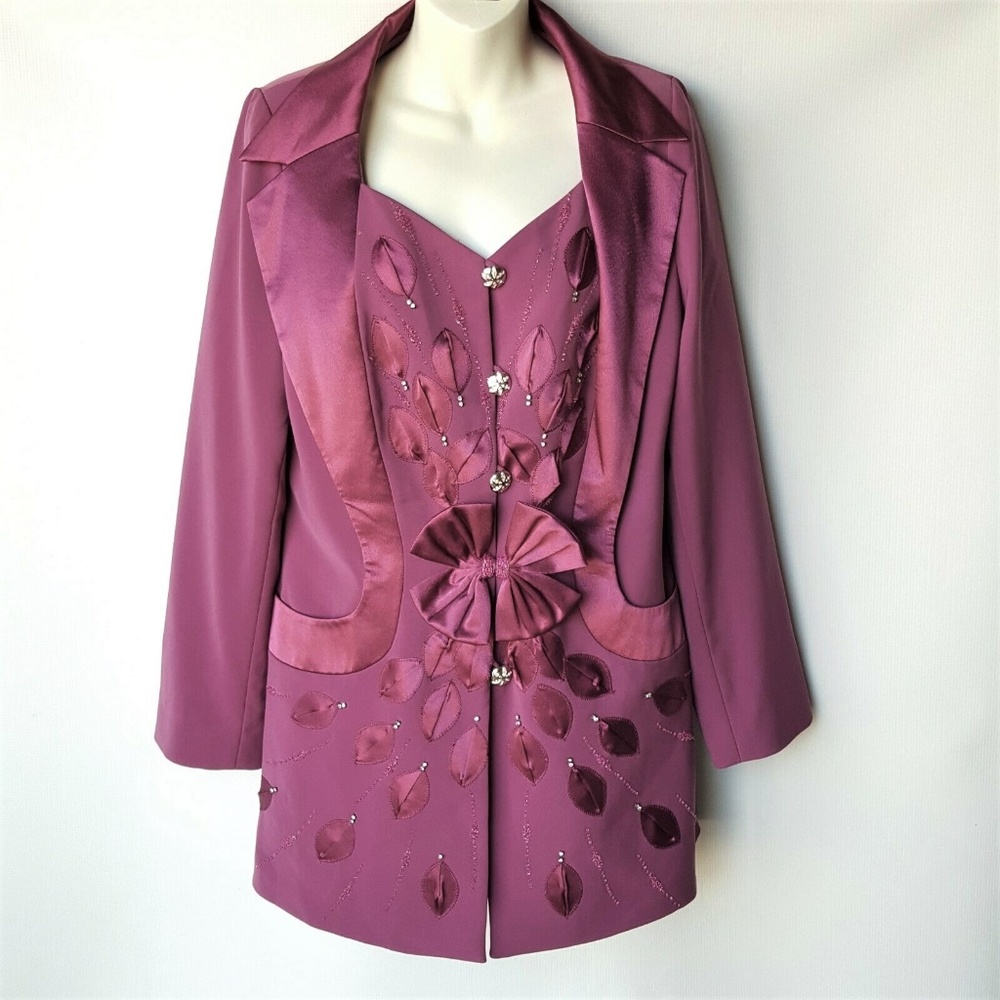 Champagne Italy Fashion Church Jacket Size 12